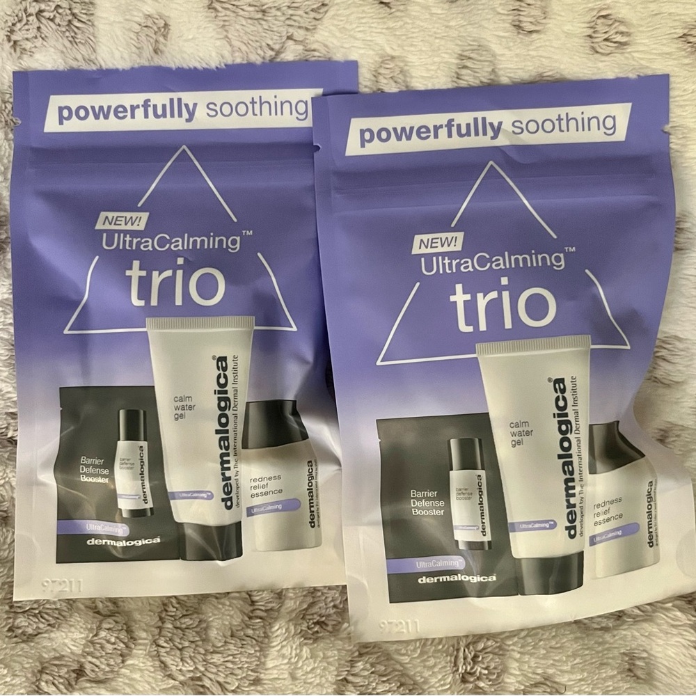 Set of 2 Dermalogica UltraCalming Trio Travel Kits  New in Bags Sealed
